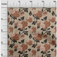 thumbnail image 2 of oneOone Velvet Brown Fabric Floral Sewing Craft Projects Fabric Prints By Yard 58 Inch Wide, 2 of 4
