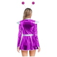 thumbnail image 5 of Aislor Women's Alien Cosplay Dress with Hair Hoop Astronaut Long Sleeve Shiny A-line Halloween Purple 4XL, 5 of 7