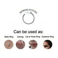 thumbnail image 2 of Non piercing Spring Hoop w/ Checker Bead, 2 of 6