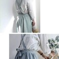 thumbnail image 4 of Cotton and Line Kitchen Cooking Aprons Dress for Women with Pockets Cute for Baking Painting Gardening Cleaning,Light Blue, 4 of 5