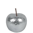 thumbnail image 1 of Urban Trends Collection 44320 Ceramic Apple Figurine, HammeredMatte & Silver - Small, 1 of 1