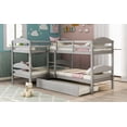 thumbnail image 6 of Gray Twin L-Shaped Bunk bed with trundle, space-saving & versatile. Sturdy pine structure for long-term use., 6 of 13