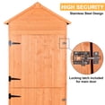 thumbnail image 4 of Outdoor Storage Shed - Wood Garden Storage Cabinet - Waterproof Tool Storage Cabinet with Lockable Doors for Garden, Patio, Backyard, Backyard, Patio, Lawn, Meadow, Farmland, 4 of 9