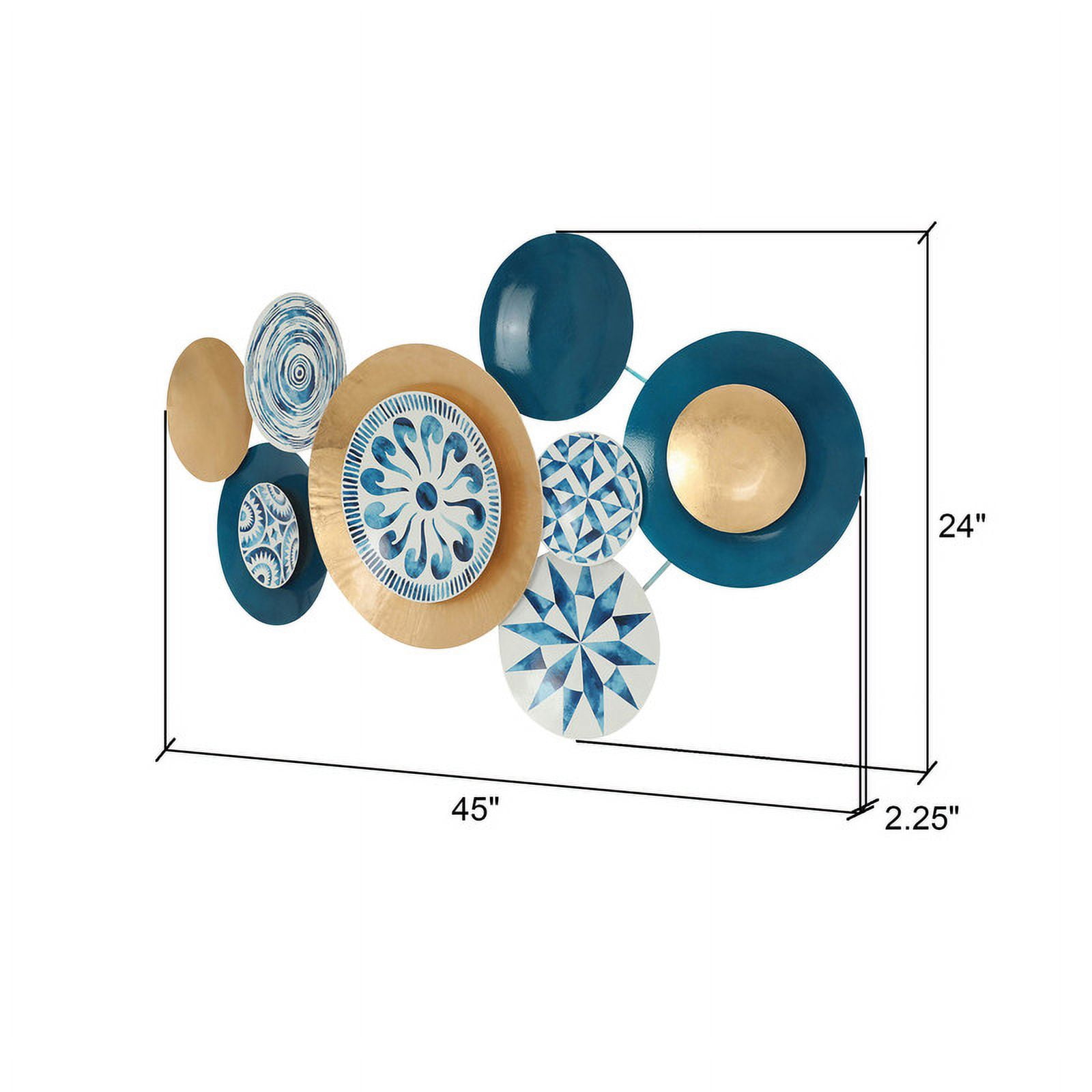 Lorelai Modern Abstract Plate Metal Wall Art