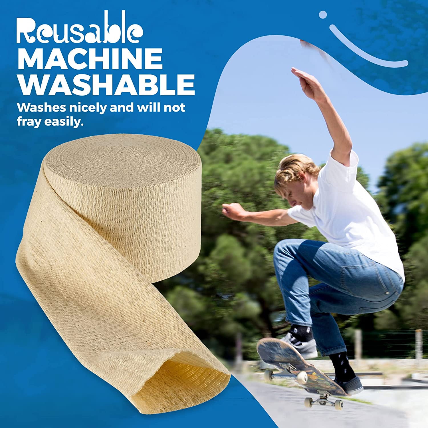 MEDca Elastic Tubular Support Sleeves, Unisex Compression Bandage, Size E, 10m, Natural