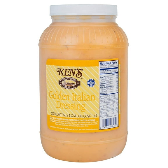 Ken's Steak House Golden Italian Dressing | Kosher | Gluten Free | 1 Gallon