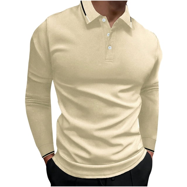 pstuiky hombres de manga larga, Camiseta de manga larga con cuello en V y botones para hombre camisetas de hombre xl