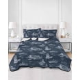 thumbnail image 2 of Twin XL Quilt Bedding Set, Nautical Ship Reversible Summer Quilt 3 Pieces, Farmhouse Blue Ocean Lighthouse Mountain Lightweight Bedspreads Coverlets with 2 Pillow Shams for All Seasons, 2 of 5