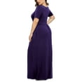 thumbnail image 6 of POSESHE Women's Plus Size Short Sleeve Maxi Dress with Pockets，Tunic Swing T-Shirt Dress, 6 of 6