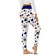 thumbnail image 1 of WILLBEST Pantalones de Yoga de Cintura Alta Para Mujer, Mallas de Entrenamiento Para Correr, Leggings Estampados Para Levantamiento de Pesas, Deportes, Día de La Independencia, Fitness Mediana, 1 of 3