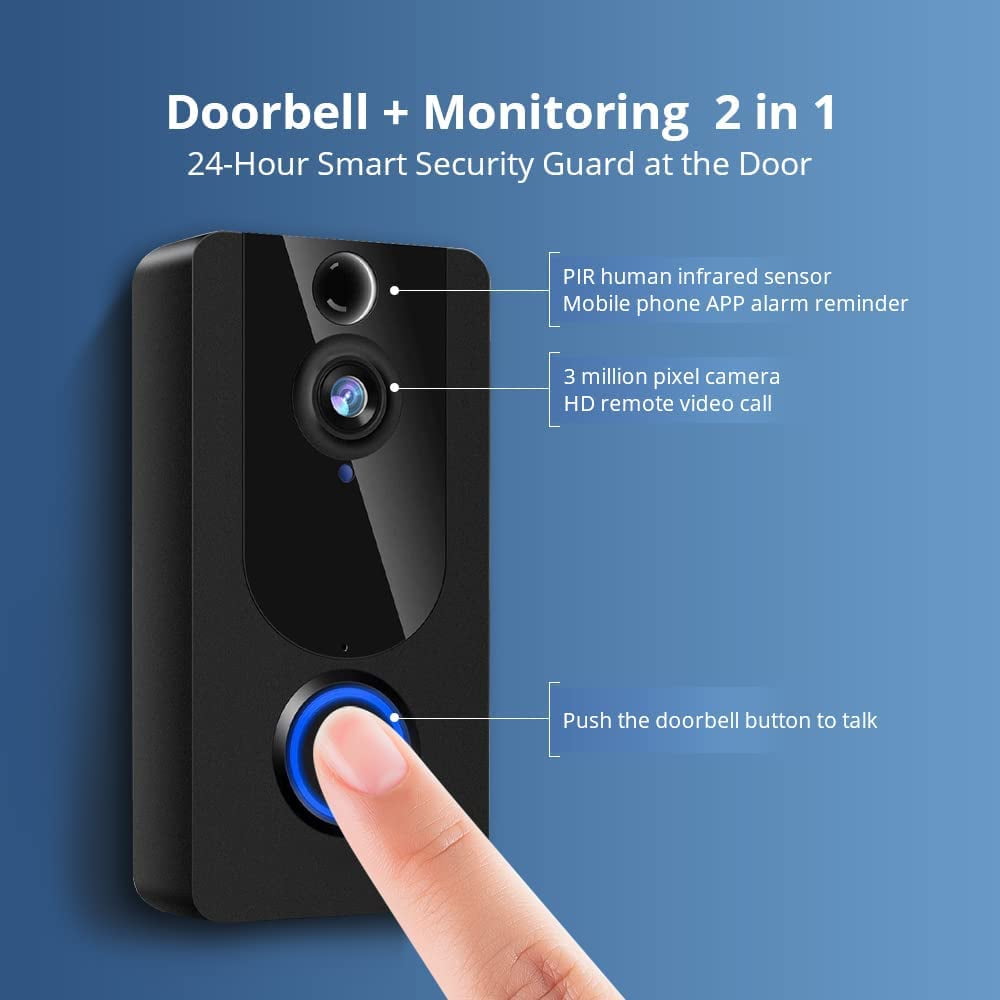 ProtoArc Wireless Smart Doorbell 1080P Video Doorbell Camera
