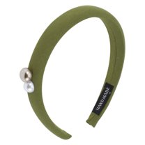 Unique Bargains 1 Pc Elegant Faux Pearls Headbands for Women Green