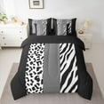 thumbnail image 2 of Castle Fairy Animal Print Bedding Comforter Set 7pcs for Kids Children Teens,Wildlife Leopard Zebra Queen Bedding Sets Super Cozy,Abstract Geometric Stripes Queen Sheet Sets,Luxury Bedroom Decor, 2 of 8