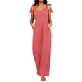 thumbnail image 2 of 2026 Wide Leg Jumpsuits for Women, Comfortable Overalls Wide Leg Cargo Pant Romper Fashion Summer Work Vacation Playsuits Pink S, 2 of 6