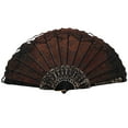 thumbnail image 2 of Walbest Chinese Style Foldable Hand Fan Perspective Handcrafted Plastic Frame Elegant Lace Handheld Fan, Fan Dance Performance Prop, 2 of 7