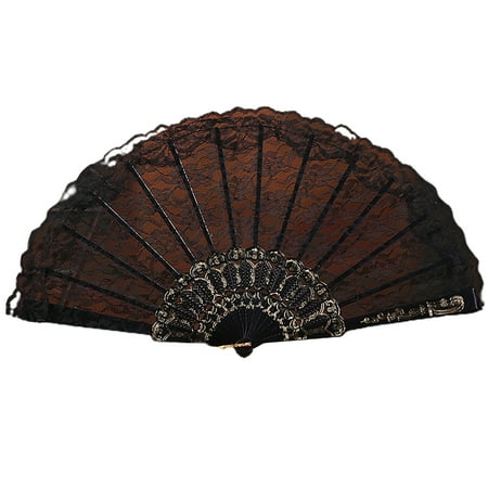 

Folding Fan Perspective Handcrafted Plastic Frame Lace Handheld Fan