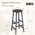 thumbnail image 6 of Gelloan Bar Stools, Barstools Set of 2,Counter Height Barstools,27.7" Bar Stools for Kitchen Island, Industrial Bar Chairs, for Dining Room, Kitchen, Bar,Black, 6 of 6
