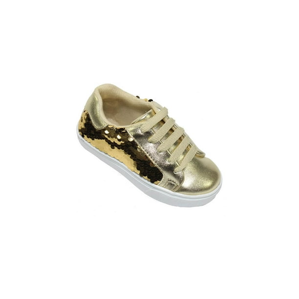 TENIS CASUALES LEON ORO POLIPIEL NAPA LENTEJUELAS NIÑA 626 LEON 626p