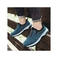 thumbnail image 6 of Frontwalk Mens Casual Shoe Round Toe Canvas Sneaker Flats Loafers Driving Comfortable Slip On Sneakers Men Non-Slip Blue 12, 6 of 6