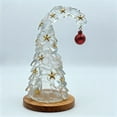thumbnail image 6 of Luoshdecor Christmas Tree Curved Shape Tabletop Decoration,Resin Small Xmas Tree Statue for Home Office Holiday Party 7 in, 6 of 6