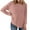 Pink, variant on Kaemgyyd Long Sleeve Shirts for Women Loose Fit Fall Casual Tops Fashion Clothes Thick Warm Solid Color Crewneck Pullover S-Xl