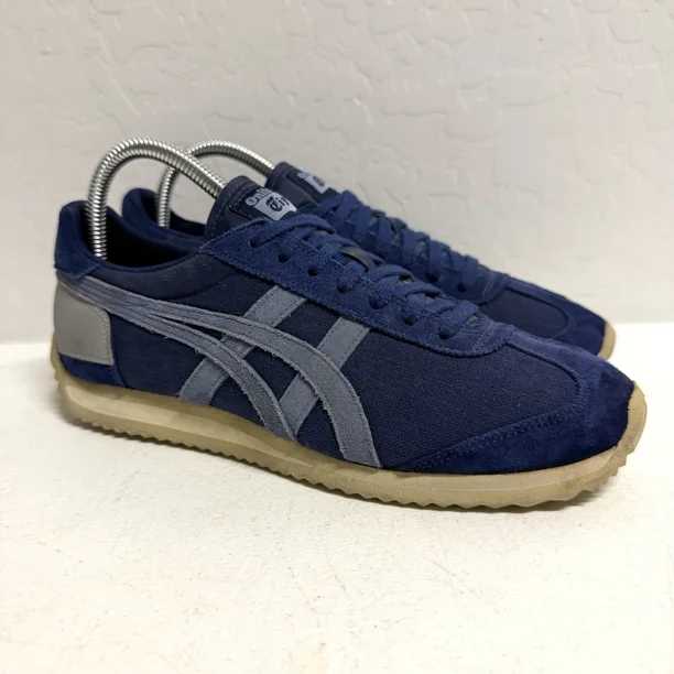 Onitsuka Tiger D3E4N Sneakers Blue Suede Canvas Size US 6