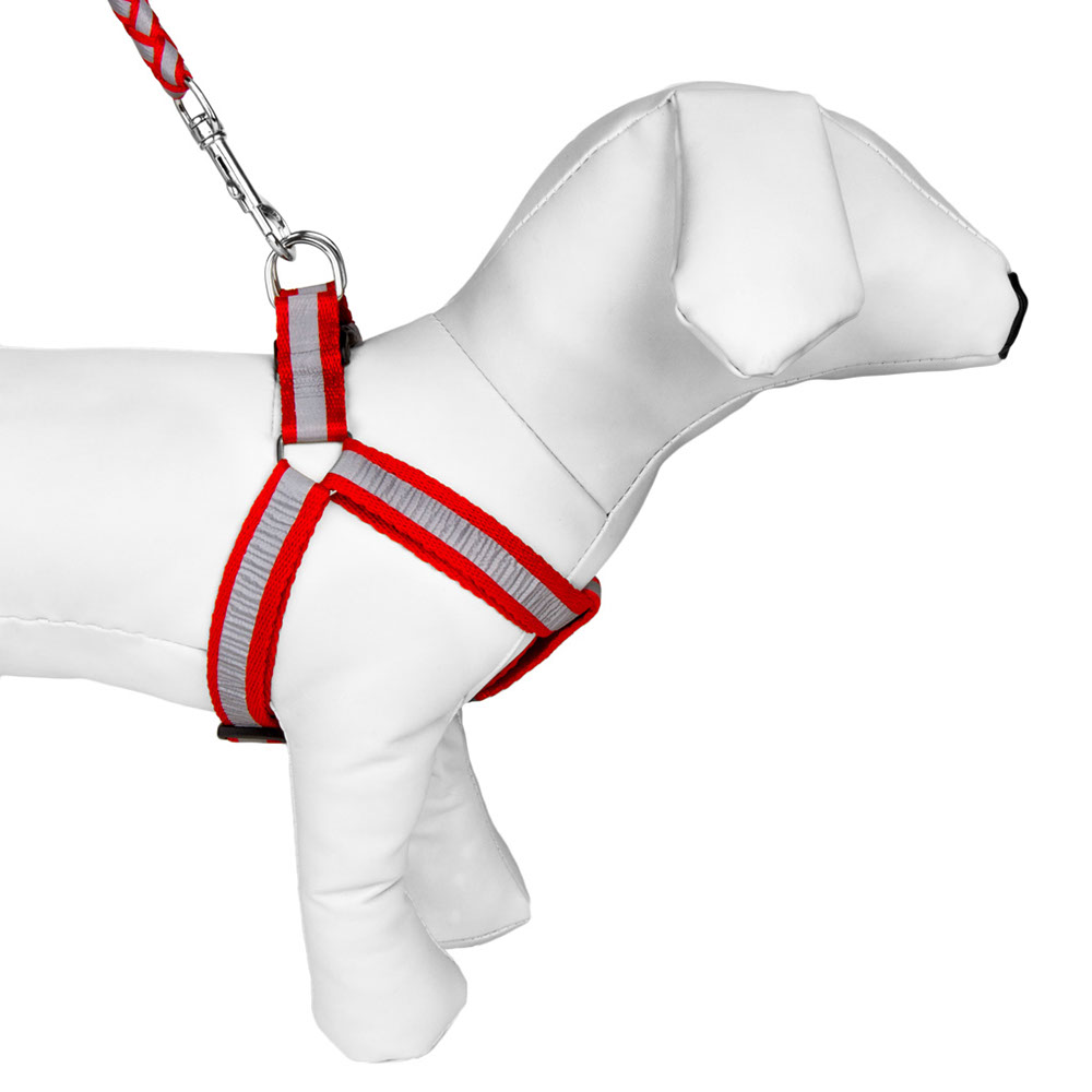 CUECUEPET Braided Choke Free Reflective Dog Harness and Leash for Daytime and Evening Walking