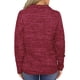 thumbnail image 2 of Sudadera con capucha para mujer Sudadera con capucha de color sólido Manga larga Cuello con cremallera Top suelto informal de otoño, Rojo vino, L tholdsy AP003716-23, 2 of 7