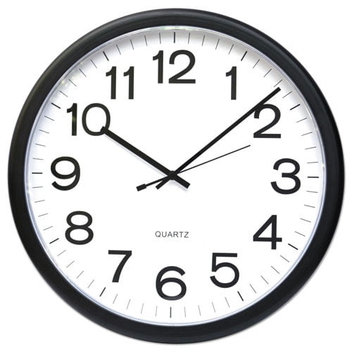Bernhard Products Black Wall Clock Silent Non Ticking 10 Inch Quality Quartz 