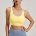 thumbnail image 2 of Wensltd Womens Sport Yoga Bras Crew Neck Sleeveless Cropped Tops Trendy Workout Fitness Push Up Bra Black, 2 of 9