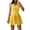 Yellow, variant on Antinious Ladies Sleeveless A-Line Short Dress Bodycon Waist Defined Elegant Daily Layout