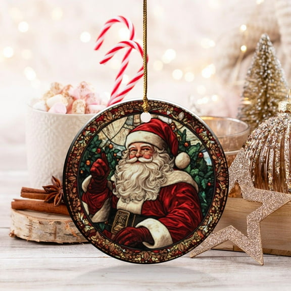 Santa Claus Ornament, Holiday Decor, Christmas Gift, Festive Ornament, Unique Tree Ornament, Xmas Decoration, Christmas gift idea, Xmas gift