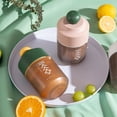 thumbnail image 2 of Mini exprimidor manual para banquetes, exprimidor de naranjas de plástico PP para hotel, fabricante de jugos seguro para ahorrar trabajo con botella de almacenamiento, aparato de cocina verde Advancent HA009490-02B, 2 of 6