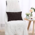 thumbnail image 4 of PiccoCasa Cushion Cover Corn Striped Corduroy Throw Pillow Case Cover for Sofa, Dark Brown 2, 4 of 7