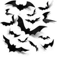 thumbnail image 1 of 60pcs Halloween Decorations Indoor 3D Scary Bats Wall Decor DIY Halloween Realistic Bat Decoration Creepy Stickers DIY Wall Decal, 1 of 5