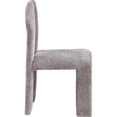 thumbnail image 5 of Maklaine Modern Gray Chenille Fabric Dining Chair (Set of 2), 5 of 7