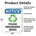 thumbnail image 2 of (2 Pack) Please Breakdown Boxes Sign, 2 of 7