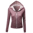 thumbnail image 1 of FashionOutfit Women's Long sleeve Two tone Melange French Terry Zip Hoodie Jacket, 1 of 1