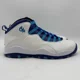 thumbnail image 1 of Ni - ke Air Jordan Retro 10 Charlotte Hornets White Leather Shoes Sz 11 Men's 310805-107, 1 of 5