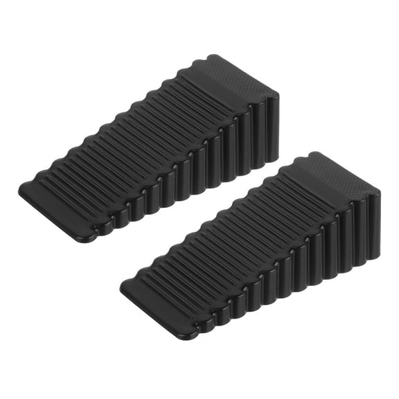 Uxcell 2 Pack 1.10" ABS Door Stoppers for Bottom Door Stop Wedge, Black