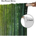 thumbnail image 5 of Bamboo Curtain,Tropical Nature Bridge Print Blackout Curtains,Green Natural Forest Landscape Thermal Insulated Rod Pocket Window Drapes for Bedroom Living Room Kitchen Home Decor.52x84 Inch, 5 of 6