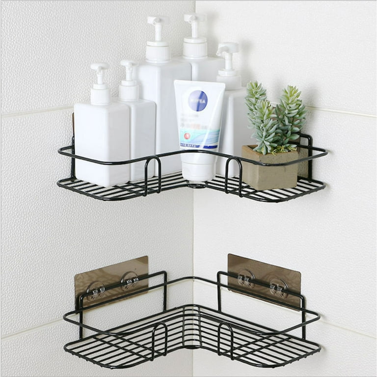 Bathroom Shelves No-drill Corner Shelf Wall-mounted Shower Storage Rack  Holder Toilet Organizer Bathroom Accessories