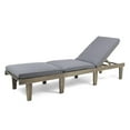 thumbnail image 5 of Afuera Living Outdoor Acacia Wood 3Pc Chaise Lounge Gray/Dark Gray Cushions, 5 of 11