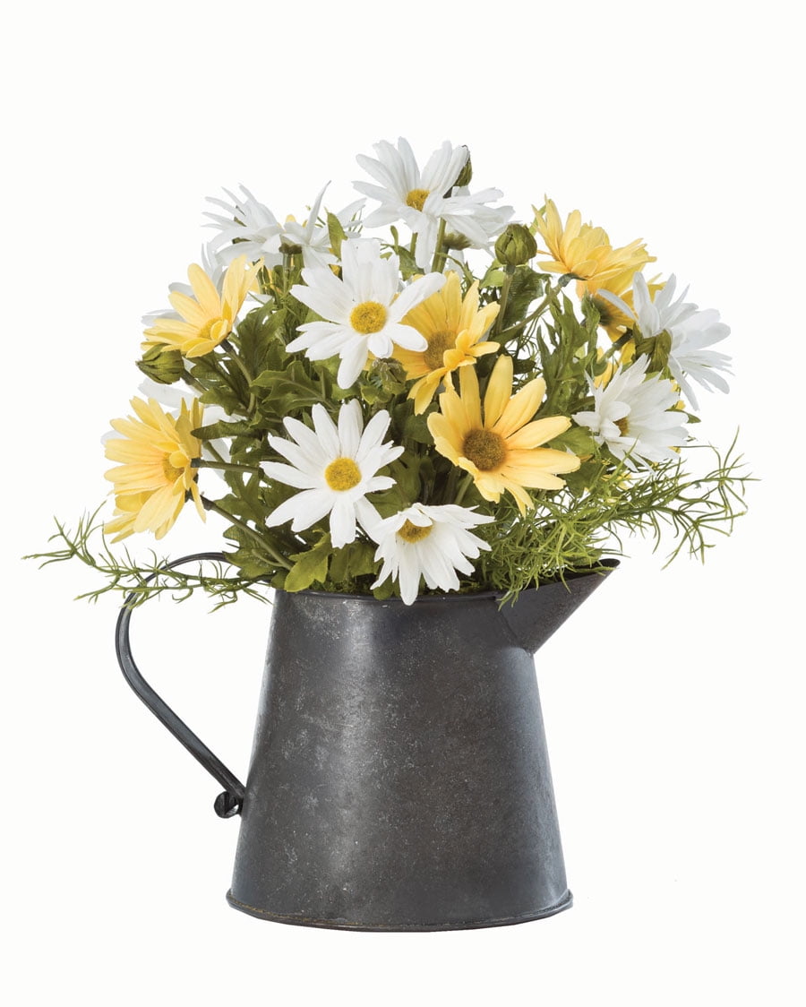 Delightful Daisies Silk Flower Accent Yellow/White