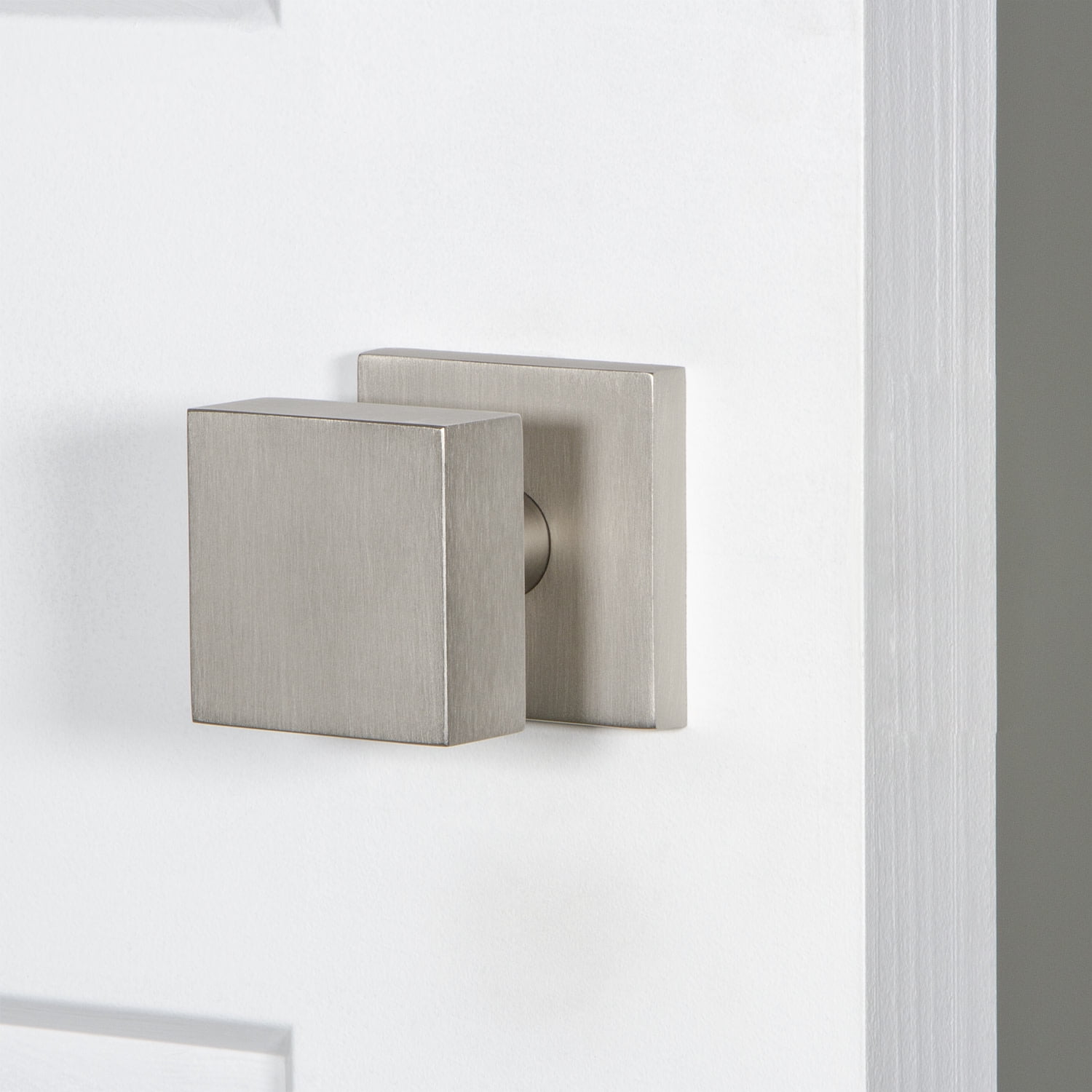 Viaggio 624814 Quadrato Solid Brass Non-Turning One-Sided Dummy Door Knob - Brass