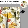 thumbnail image 5 of Fall Kitchen Curtains 36 Inch Short - 3 Panel Set, Autumn Harvest Print, Rod Pocket Window Treatment for Thanksgiving, Farmhouse, Cafe, Living Room - Machine Washable, 5 of 6