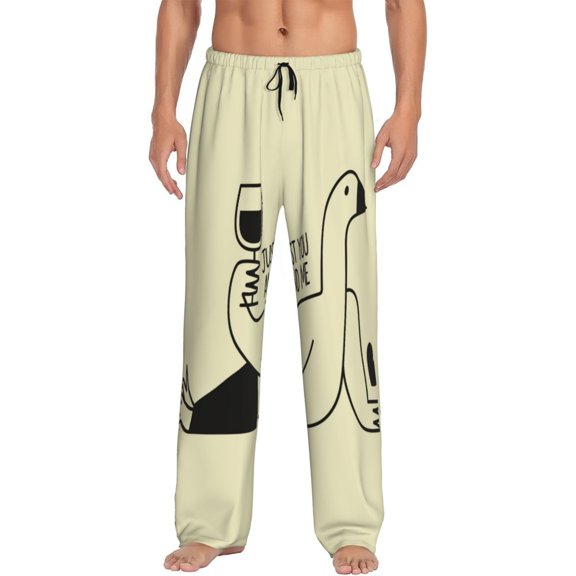 Hirioo just you and me for Women's PJ Pajama Pants Sleep Pants Women's Home Trousers with Pockets,S-3XL-Small