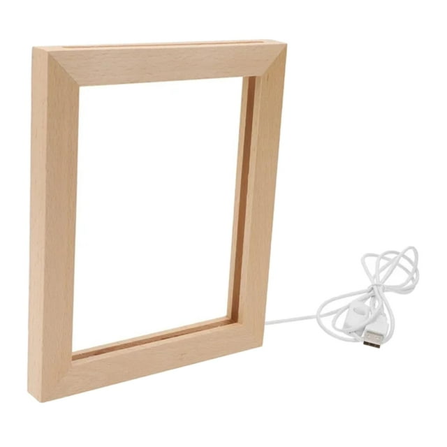 Guardoinrt LED Photo Frame Display Decoration classic look that complements Frame Picture for Desk Bedroom Home 21cmx17cm