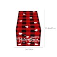 thumbnail image 3 of FYTPOV Buffalo Plaid Table Runner, Valentines Day Decorations, White Hearts Printed Table Runner for Wedding Party, Christmas Runner for Table Home Decor, 13x35 inch, 3 of 5