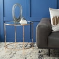 thumbnail image 2 of SAFAVIEH Kolby Round Glass Side Table, Polished Gold Frame/Clear Glass Top (22 in. W x 22 in. D x 22 in. H), 2 of 8